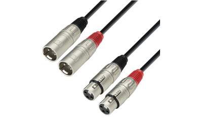 Adam Hall Cables K3 TMF 0600 - Audiokabel 2 x XLR Stecker auf 2 x XLR Buchse, 6 m 
