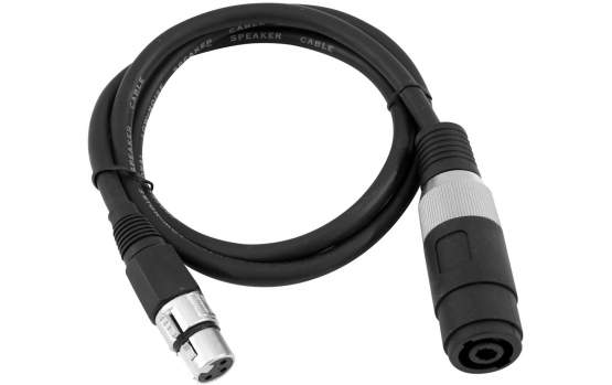 Omnitronic Adapterkabel Speaker (F) / XLR (F), 1m, schwarz 