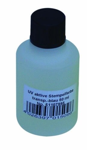Eurolite UV-aktive Stempelfarbe, transp.blau, 50ml 