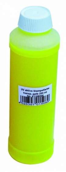 Eurolite UV-aktive Stempelfarbe, transp.gelb,250ml 