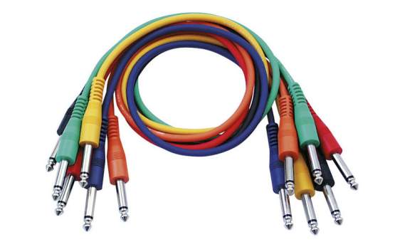 DAP FL1190 Mono Patch Cable 90cm - Straight Connectors Six Colour Pack 