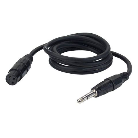DAP FL03150 XLR weibl. zu Klinke Stereo, schwarz 150cm 