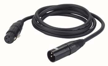 DAP FL09150 XLR DMX Mikrofon Kabel Digital AES-EBU Norm 110 Ohm schwarz 150cm 