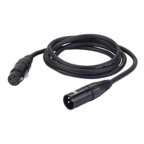 DAP FL093 XLR DMX Mikrofon Kabel Digital AES-EBU Norm 110 Ohm schwarz 3m 