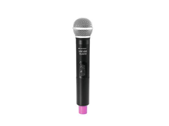Omnitronic UHF-100 Handmikrofon 823.5MHz (pink) 