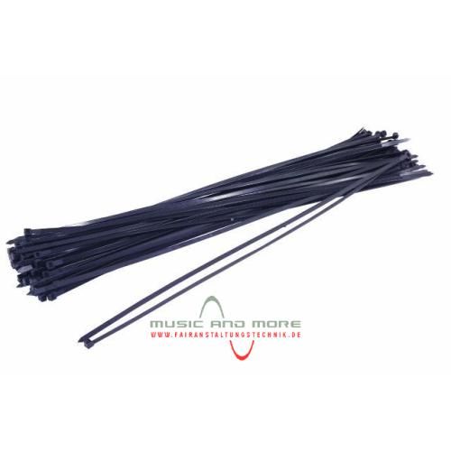 Kabelbinder PVC, schwarz 282 mm x 4,8 mm / 100 Stück 
