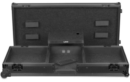 UDG Ultimate Flight Case Set Turntable & 10"/12" Mixer Black Plus (Laptop Shelf+Wheels) (U91050BL) 