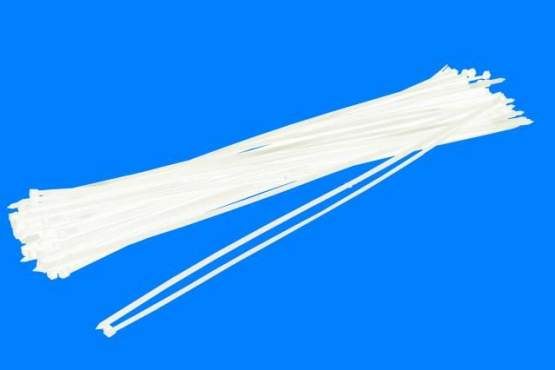 Kabelbinder PVC, weiss 282 mm x 4,8 mm / 100 Stück 