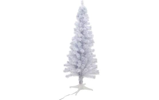 Europalms Tannenbaum Fiber LED, 180cm, weiß, Kunststoff 