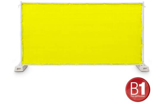 Adam Hall 0159 X BAU 9 Bauzaunblende Gaze Typ 800 1,76x3,41m geöst, gelb 