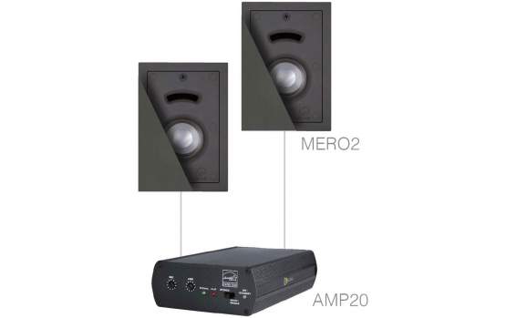 Audac CERRA 22 B Lautsprecher Set (2 x MERO2 + AMP20) schwarz 