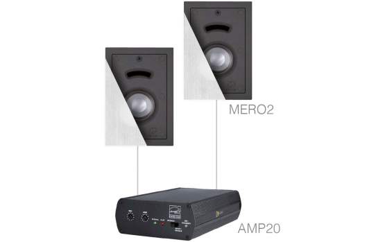 Audac CERRA 22 W Lautsprecher Set (2 x MERO2 + AMP20) weiß 