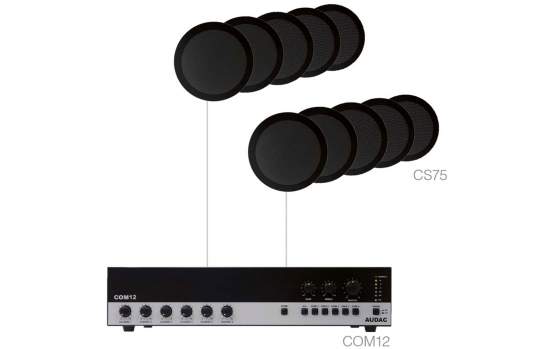 Audac AGRO 710 B Lautsprecher Set (10 x CS75 + COM12) schwarz 