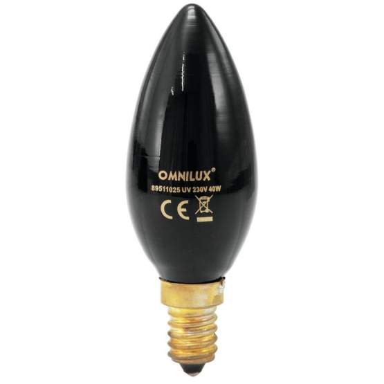 Omnilux C35 230V/40W E-14 UV Kerzenlampe 