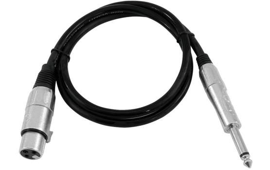 Omnitronic Adapterkabel  XLR (F) / Klinke mono 0,9m schwarz 