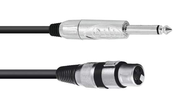 Omnitronic Adapterkabel XLR (F) / Klinke mono 2m schwarz 