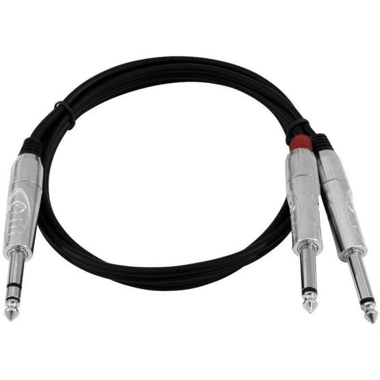 Omnitronic Adapterkabel Klinke / 2 x Klinke 3m 