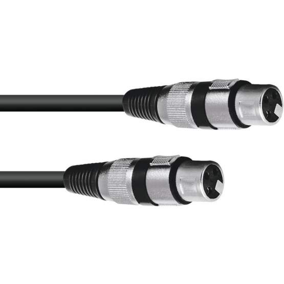 Omnitronic Adapterkabel XLR (F) / XLR (F) 0,2m schwarz 
