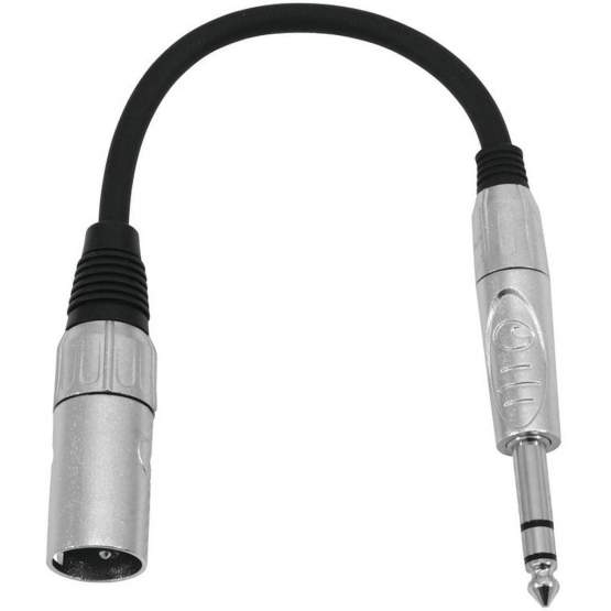 Omnitronic Adapterkabel XLR (M) / Klinke stereo 0,2m schwarz 