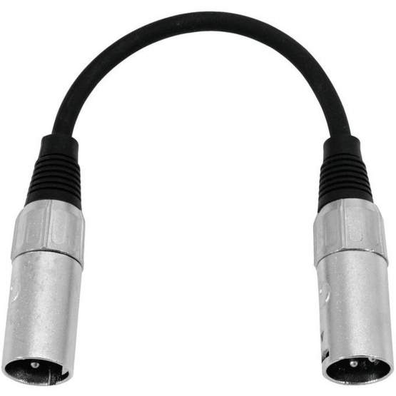 Omnitronic Adapterkabel XLR (M) / XLR (M) 0,2m schwarz 
