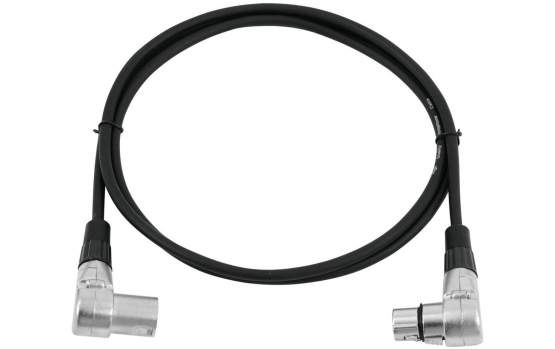 Omnitronic XLR Kabel 3pol 1,5m 90° schwarz 