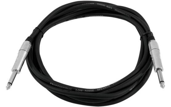 Omnitronic Lautsprecherkabel Klinke 2x1,5 1,5m schwarz 