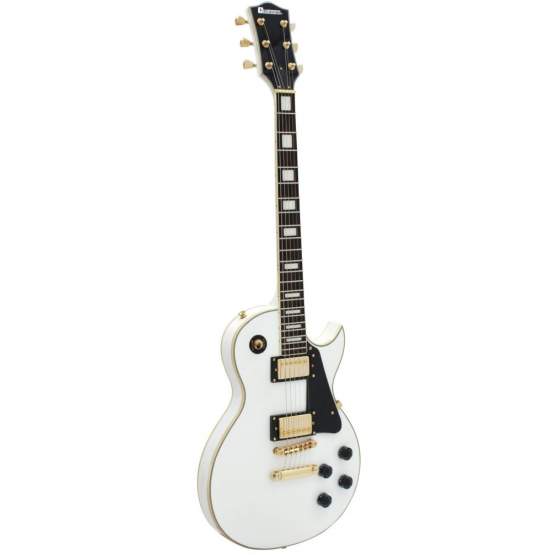 Dimavery LP-520 E-Gitarre, weiß/gold 