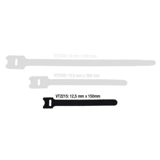 Adam Hall VT 2215 - Klett Kabelbinder 150 mm schwarz 