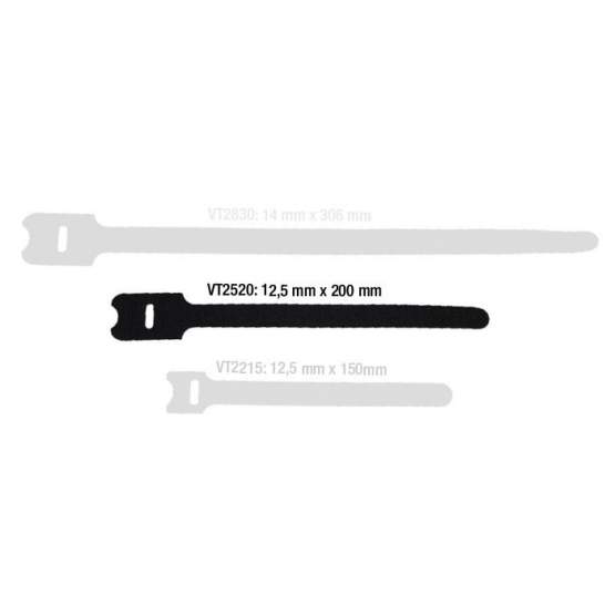 Adam Hall VT 2520 - Klett Kabelbinder 200 mm schwarz 