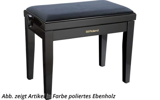 Roland RPB-220BK Klavierbank, Satin Black, Velourbezug 
