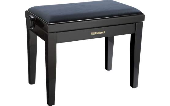 Roland RPB-220PE Klavierbank, Polished Ebony, Velourbezug 