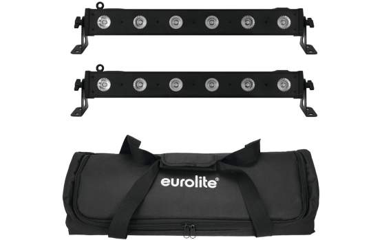 Eurolite Set 2x LED BAR-6 QCL RGBW + Soft Bag 