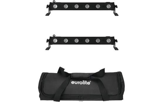 Eurolite Set 2x LED BAR-6 QCL RGBA + Soft Bag 