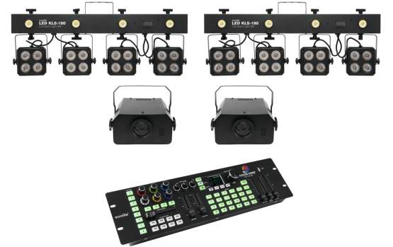 Eurolite Set 2x LED KLS-180 + 2x LED WF-40 + DMX LED Color Chief 
