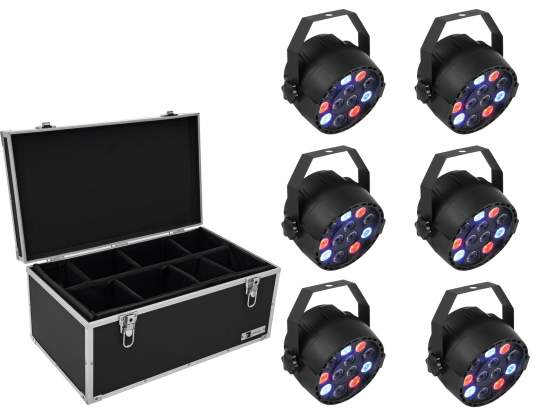 Eurolite Set 6x LED PARty Spot + Case TDV-1 