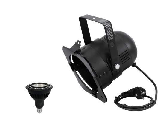Eurolite Set PAR-38 Spot sw + PAR-38 230V COB 18W E-27 LED 1800-3000k dim2warm 