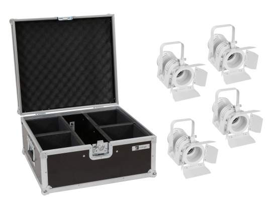 Eurolite Set 4x LED THA-20PC TRC Theater-Spot ws + Case 