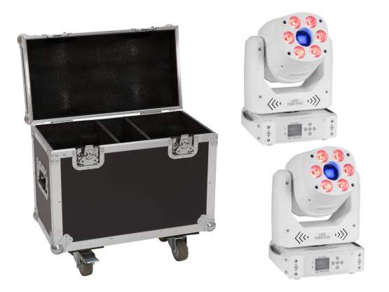 Eurolite Set 2x LED TMH-H90 Hybrid Moving-Head Spot/Wash COB ws + Case 