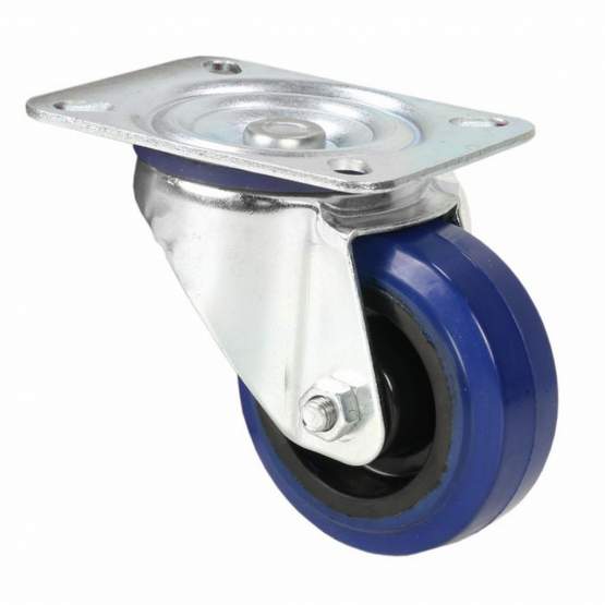 Adam Hall 372081 Lenkrolle 80 mm mit blauem Rad 