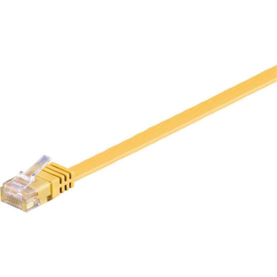 Goobay CAT 6 Flach-Patchkabel, U/UTP, Gelb 0,5 m 