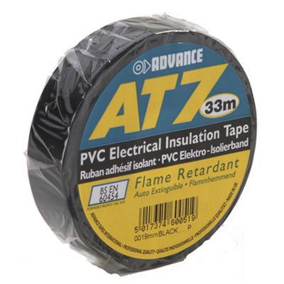 Advance Tapes AT 7 PVC Isolierband schwarz, 19mm x 33m 