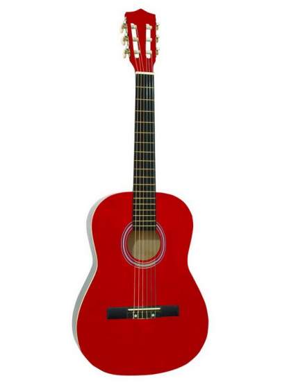 Dimavery AC-300 Klassik-Gitarre 3/4, rot 