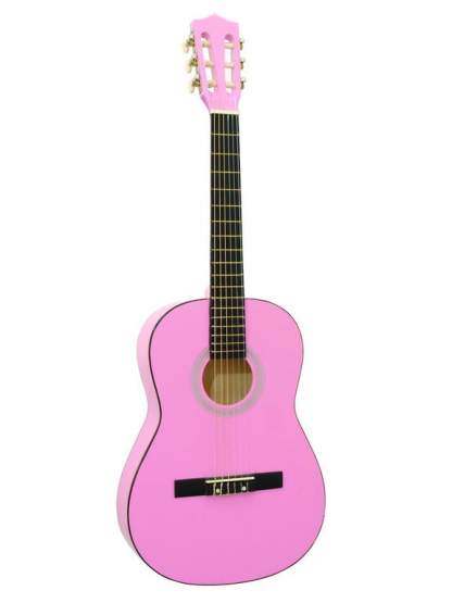 Dimavery AC-300 Klassik-Gitarre 3/4, pink 