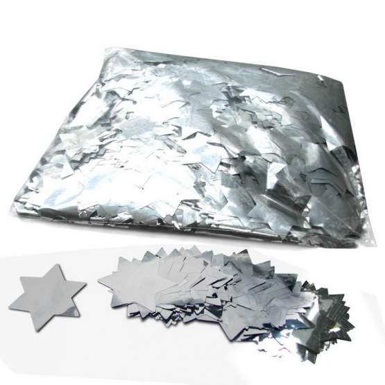 Magic FX Metallic Konfetti Stars Ø55mm Silber Beutel 