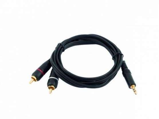 Omnitronic Adapterkabel 3,5 Klinke / 2 x Cinch 3m schwarz 