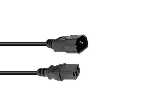 Omnitronic Kaltgeräte Verlängerung 3x0,75 1m sw 