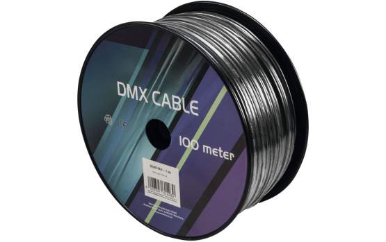 Eurolite DMX Kabel 2x0,22 100m sw 
