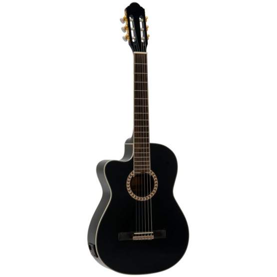 Dimavery CN-600L Klassik-Gitarre, schwarz 