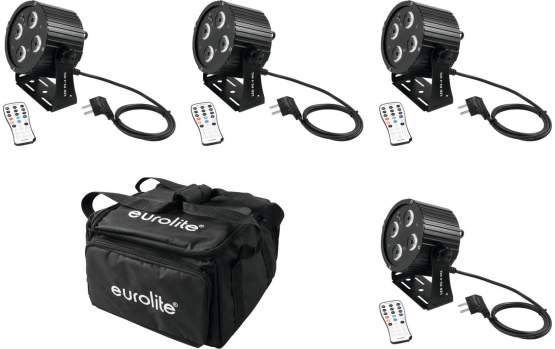 Eurolite Set 4x LED PS-4 HCL Spot + SB-4 Soft-Bag 