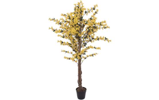 Europalms Forsythienbaum mit 4 Stämmen, gelb, 150 cm, Kunststoffpflanze 
